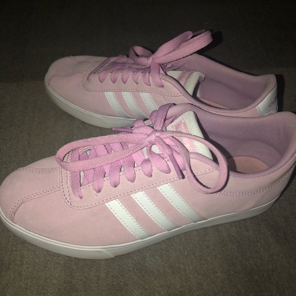 Adidas Courtset Ortholite Float in Pink Suede Adidas Courtset Ortholite Float in Pink Suede